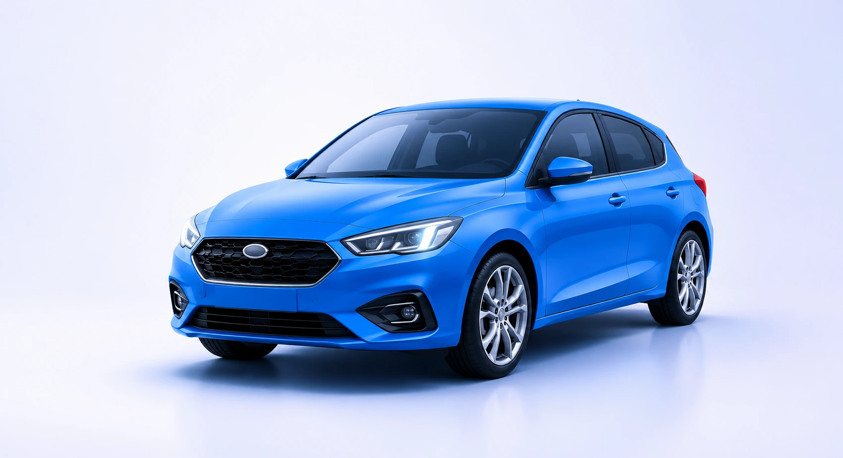 Blue car illustrating availability and reservation